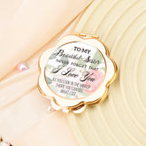 ✨ Personalized Customization, Unique Glue Flower Style, Gorgeous Metal Frame, Shiny Gold Plating. The Unique 65*65mm Flower Shape Makes You Feel A Little Happiness Every Time You Look In Front Of The Makeup Mirror